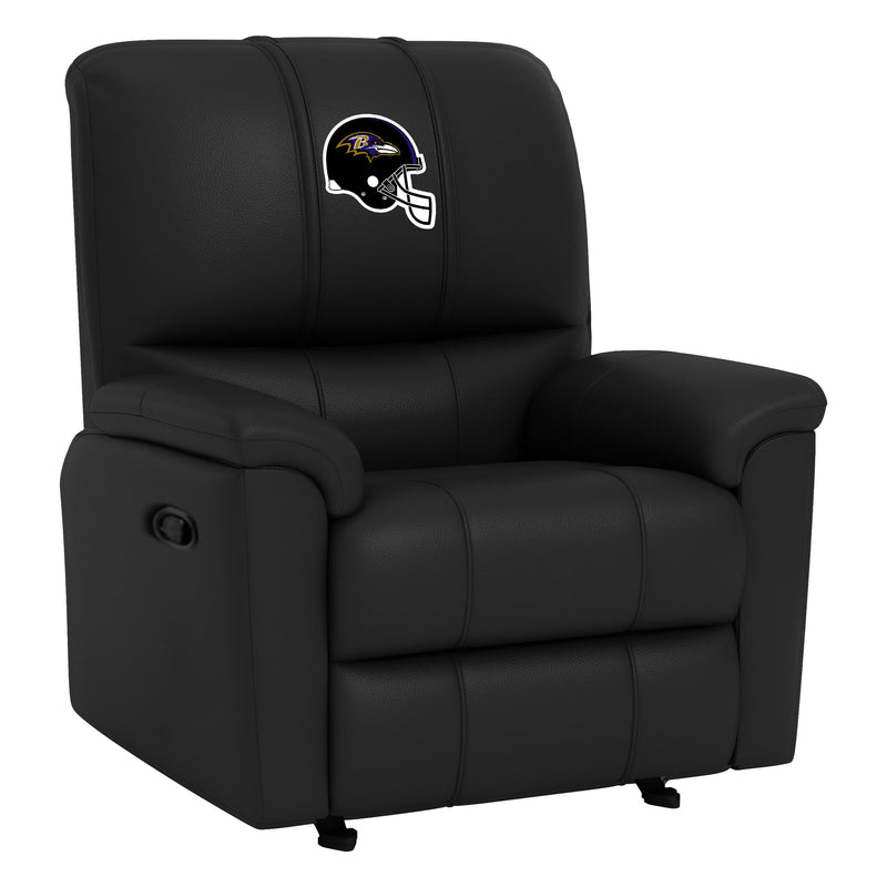 Rocker Recliner with Baltimore Ravens Helmet Logo