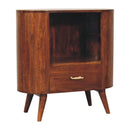 Cortez - T Bar Open Slot Cabinet - Dark Brown by HouseOfZazla