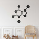 Chocolate Theobromine Molecule Metal Wall Art