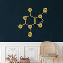 Chocolate Theobromine Molecule Metal Wall Art