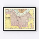 Vintage Map of Louisville, Kentucky 1897