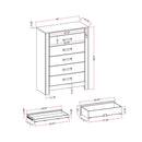 Lorenzo - Chest With Hidden Jewelry Compartment And Bar Handle - Silver by Unique Piece Furniture