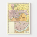 Vintage Map of Cincinnati, Ohio 1897