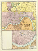Vintage Map of Cincinnati, Ohio 1897