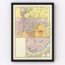 Vintage Map of Cincinnati, Ohio 1897