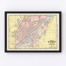Vintage Map of Toledo, Ohio 1897