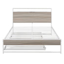 Platform Bed Frame With Trundle, USB Ports And Slat Support, No Box Spring Needed by HouseOfZazla