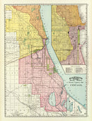 Vintage Map of Chicago, Illinois 1897