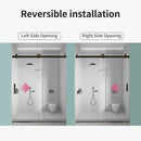 Frameless Sliding Shower Door With Soft- Close, 3 / 8" Tempered Glass by HouseOfZazla