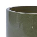 3 Pieces Ceramic Flowerpot Set - Antique Light Green
