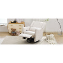 29.5'' Wide Wingback Swivel Rocker Recliner Chair, Glider Rocker Recliner, Rocking Chair Nursery for Living Room Bedroom Apartment,Linen,Beige
