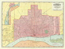 Vintage Map of Detroit, Michigan 1897