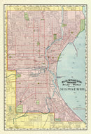 Vintage Map of Milwaukee, Wisconsin 1897