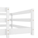 Twin Size Montessori Floor Bed With Fence - White by HouseOfZazla