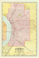Vintage Map of Saint Joseph, Missouri 1897