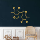 Melanin Molecule Metal Wall Art