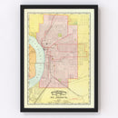 Vintage Map of Saint Joseph, Missouri 1897