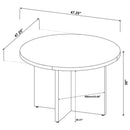 Jamestown Round 47-inch Composite Wood Dining Table Mango