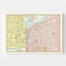 Vintage Map of Kansas City, Kansas 1897