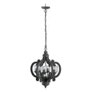 Farmhouse Chandelier, 6 Light Wood Chandelier Pendant Light Fixture With Adjustable Chain For Dining Room Living Room Entryway, Bulb Not Included by HouseOfZazla