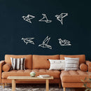 Geometric Birds Metal Wall Art