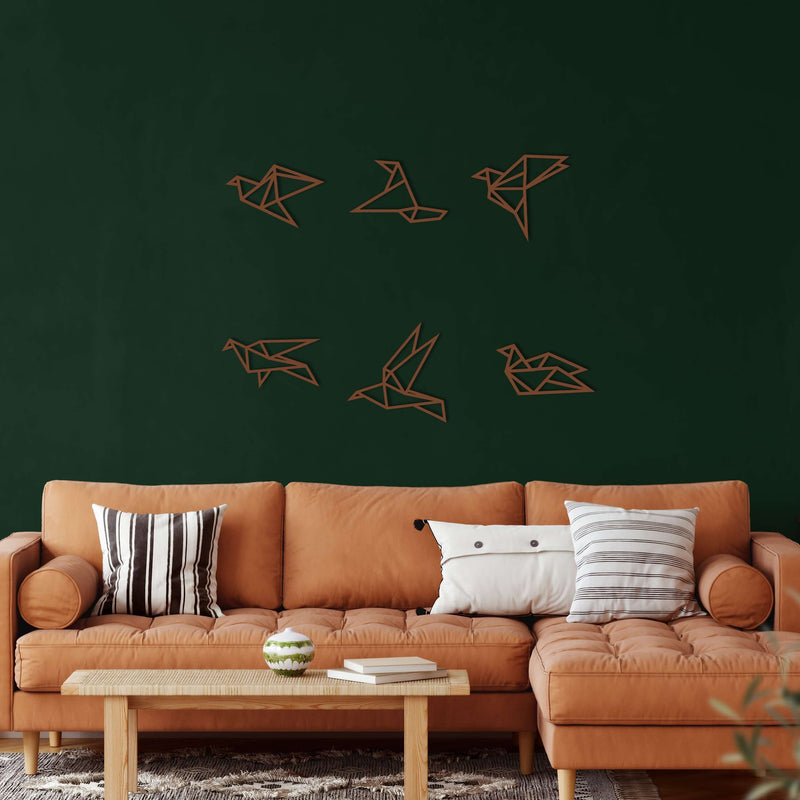 Geometric Birds Metal Wall Art