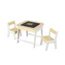 3-Piece Kid’s Room Bundle: Twin Size Wooden House Bed + Kid's Table and Chairs Set + Kids 2-Shelf Bookcase by LJGDeals