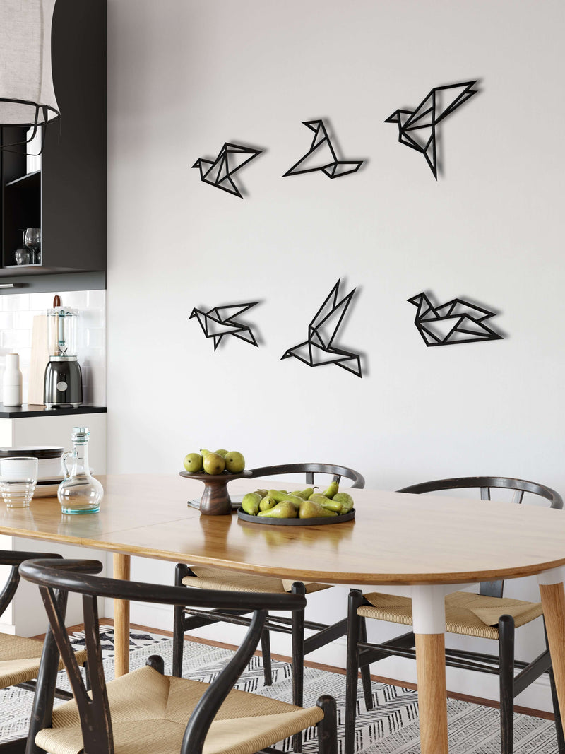 Geometric Birds Metal Wall Art