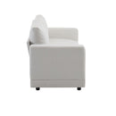 Modern Square Arm Sofa With Soft Fabric Upholstery, Deep Cushions by HouseOfZazla