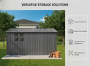 12x10 Ft Metal Garden Shed for Outdoor Storage by HouseOfZazla