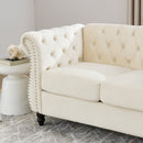 3-seater + 3-seater Combination sofa.Beige Velvet(W834S00063)