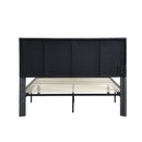 Upholstered Platform Bed Frame With Headboard, Wood Slat Support by Unique Piece Furniture