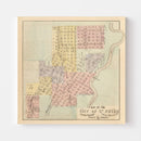 Vintage Map of Saint Peter, Minnesota 1874