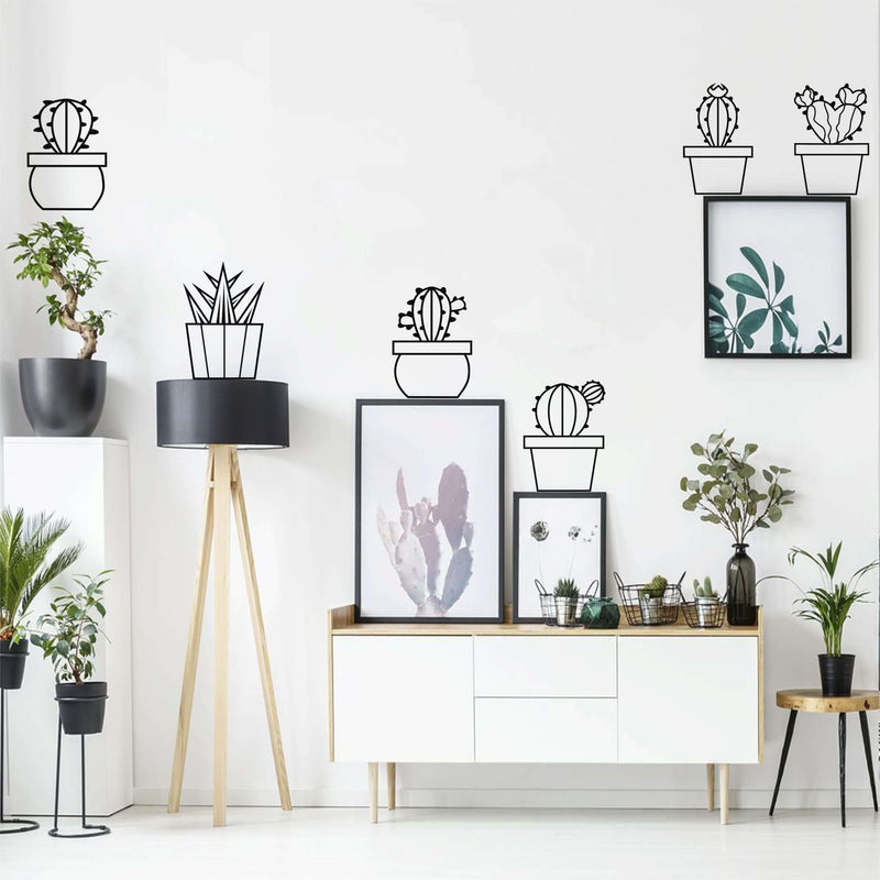 Cactus Set Metal Wall Art