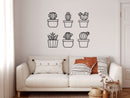 Cactus Set Metal Wall Art