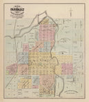 Vintage Map of Faribault, Minnesota 1874