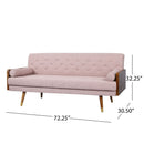 Aidan Mid Century Modern Tufted Fabric Sofa by HouseOfZazla