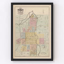 Vintage Map of Faribault, Minnesota 1874