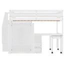 Loft Bed With Stairs, Bookshelf, Drawers, Desk & Wardrobe, Space Saving Multifunctional Furniture by Unique Piece Furniture