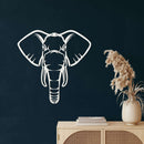 Elephant Head Metal Wall Art