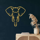 Elephant Head Metal Wall Art