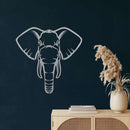 Elephant Head Metal Wall Art