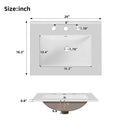 Bathroom Vanity With Sink, 1 Divided Drawer And 2 Soft Close Doors With Double Shelf