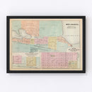 Vintage Map of Janesville, Minnesota 1874