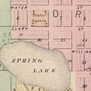 Vintage Map of Albert Lea, Minnesota 1874