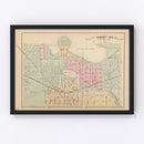 Vintage Map of Albert Lea, Minnesota 1874