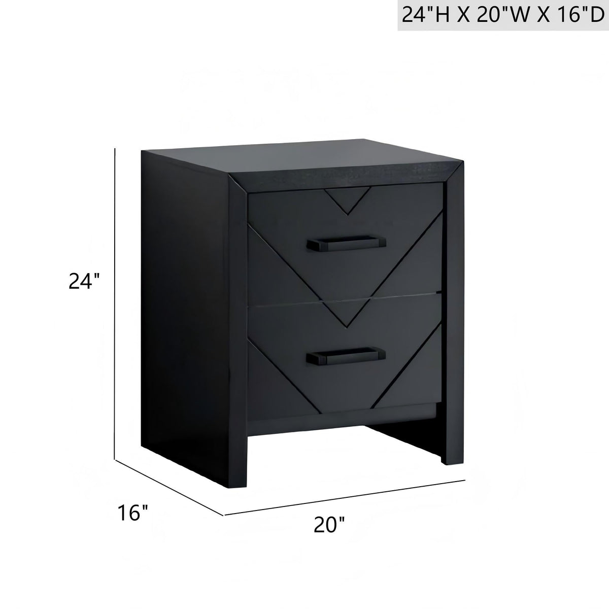 Morris - 2 Drawers Nightstand, photo 9 of 14