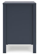 Simmenfort - Two Drawer Night Stand - Navy Blue