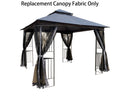10x10 Gazebo Double Roof Replacement Canopy Fabric by Unique Piece Furniture