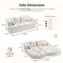 2-in-1 Foldable Sofa Bed with 4 Pillows